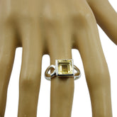 Daniela Abstract Yellow Solitaire Ring